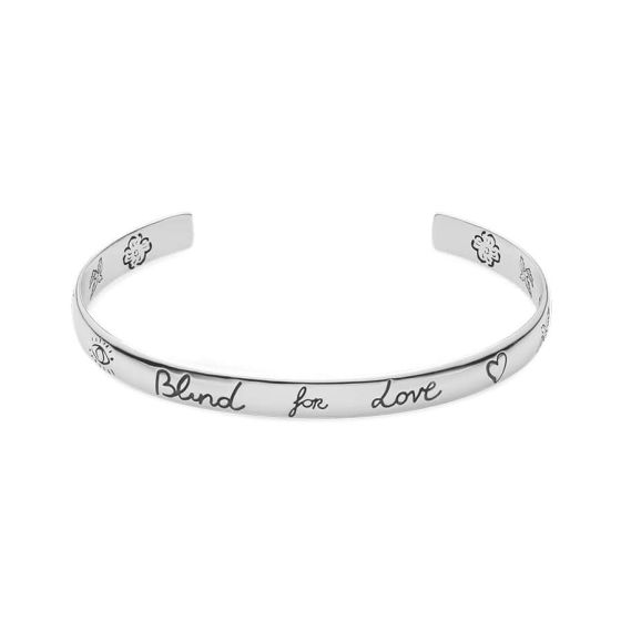 Gucci Blind for Love 6mm Cuff Bracelet in Sterling Silver YBA455242001
