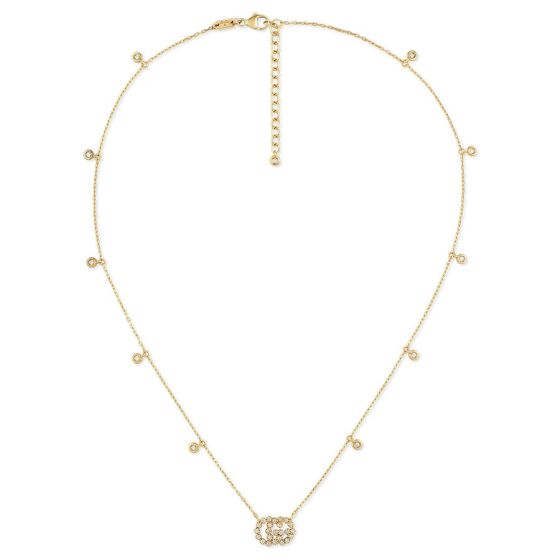 Gucci Running G Necklace with Diamond GG Pendant 