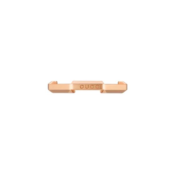 Gucci 18K Rose Gold Link To Love 3MM Ring