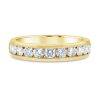 Yellow Gold 1Carat Channel Set 11 Diamond Wedding Band