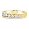 Yellow Gold 1Carat Channel Set 11 Diamond Wedding Band