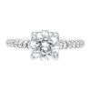 Jack Kelege White Gold Engagement Ring with Diamond Shank 