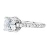 Jack Kelege White Gold Engagement Ring with Diamond Shank 