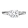 Jack Kelege White Gold Twist Design Sides Diamond Shoulder Engagement Ring Setting
